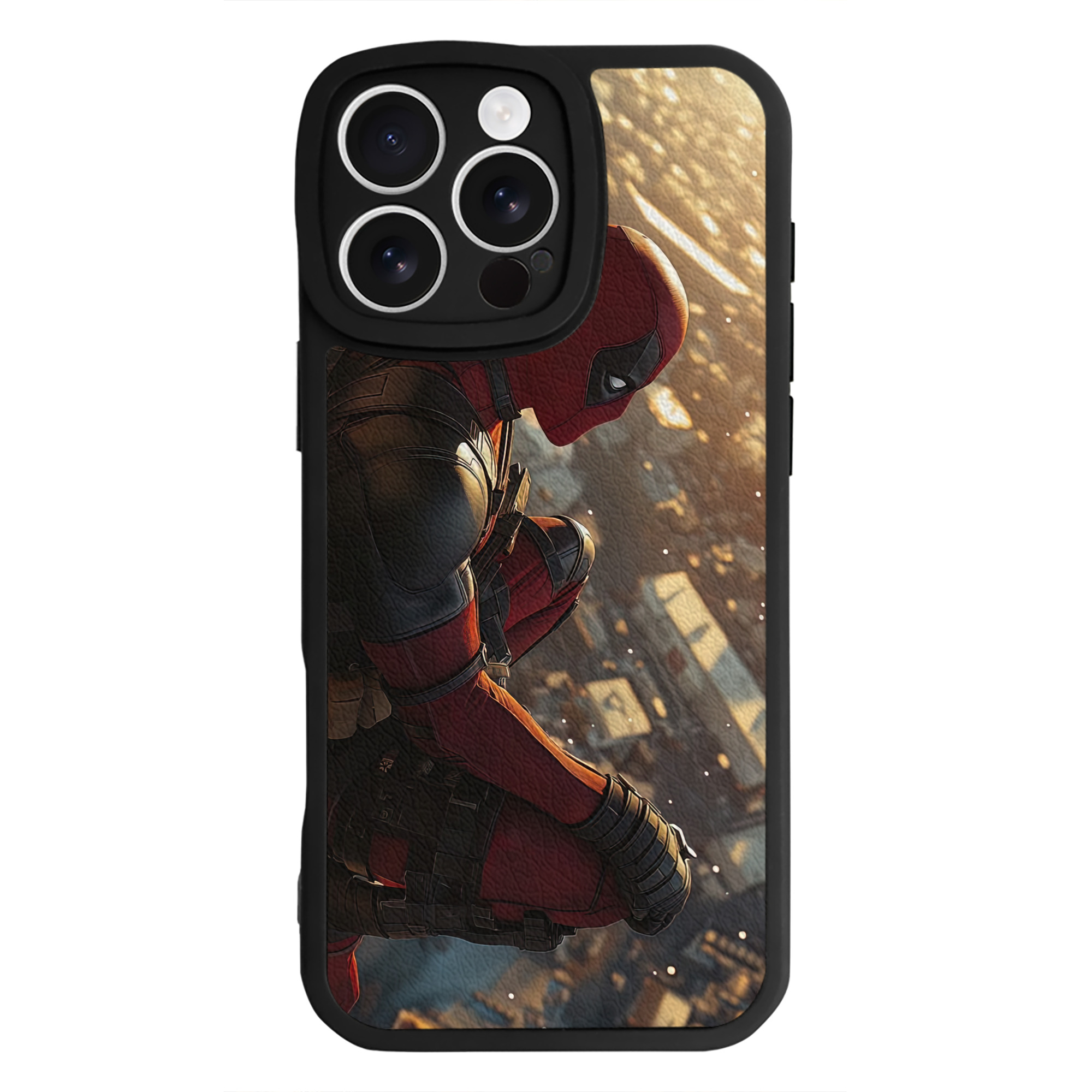 （画像用） Deadpool デッドプール 【iPhone 16シリーズ対応】シリコンスマホケース（レザー調） 材質：シリコン